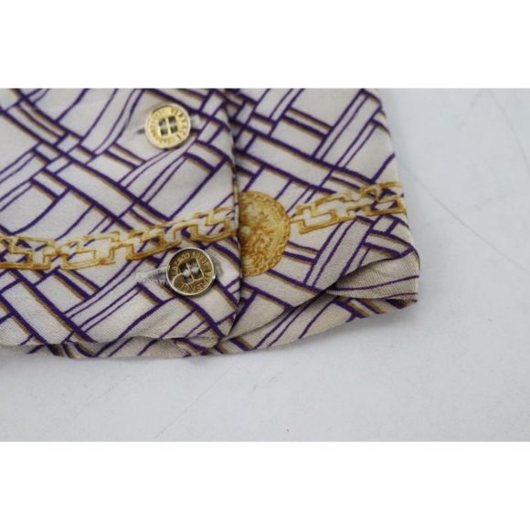 Vintage Versace Jeans Couture Shirt Mens XL Medusa Pattern Gold Chain Baroque - Picture 8 of 16